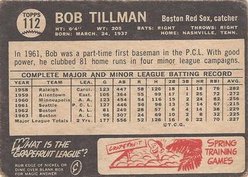 1964 Topps Venezuelan #112 Bob Tillman Back