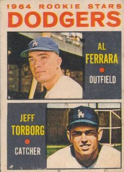 1964 Topps Venezuelan #337 Dodgers 1964 Rookie Stars (Al Ferrara / Jeff Torborg) Front