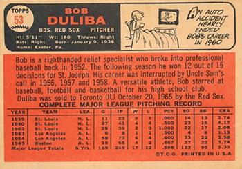 1966 Topps Venezuelan #53 Bob Duliba Back