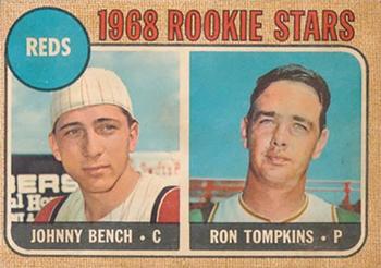 1968 Topps Venezuelan #247 Reds 1968 Rookie Stars (Johnny Bench / Ron Tompkins) Front