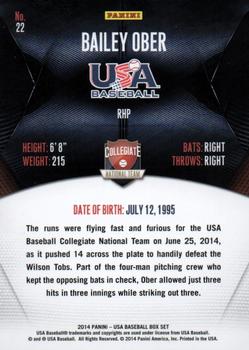 2014 Panini USA Baseball #22 Bailey Ober Back