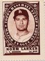 1961 Topps - Stamps #NNO Norm Larker Front