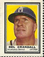 1962 Topps - Stamps #NNO Del Crandall Front