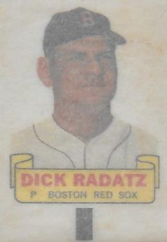 1966 Topps - Rub-Offs #NNO Dick Radatz Back