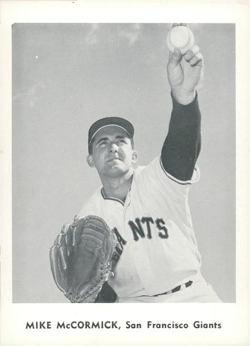1961 Jay Publishing San Francisco Giants #NNO Mike McCormick Front