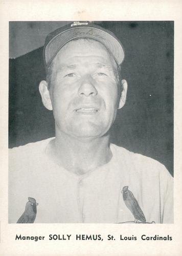 1961 Jay Publishing St. Louis Cardinals #NNO Solly Hemus Front