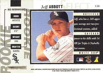 1997 Select #126 Jeff Abbott Back