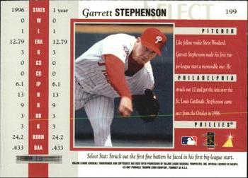 1997 Select #199 Garrett Stephenson Back