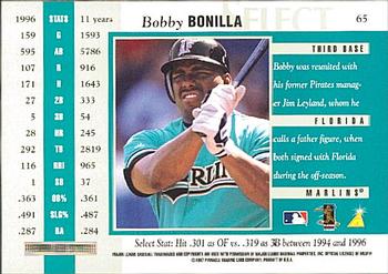 1997 Select #65 Bobby Bonilla Back