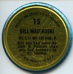 1971 Topps - Coins #15 Bill Mazeroski Back