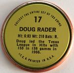 1971 Topps - Coins #17 Doug Rader Back