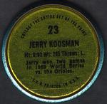 1971 Topps - Coins #23 Jerry Koosman Back