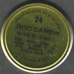 1971 Topps - Coins #24 Rod Carew Back