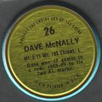 1971 Topps - Coins #26 Dave McNally Back