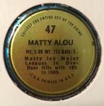1971 Topps - Coins #47 Matty Alou Back