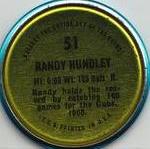 1971 Topps - Coins #51 Randy Hundley Back