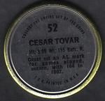 1971 Topps - Coins #52 Cesar Tovar Back