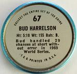 1971 Topps - Coins #67 Bud Harrelson Back