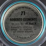 1971 Topps - Coins #71 Roberto Clemente Back