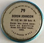 1971 Topps - Coins #79 Deron Johnson Back