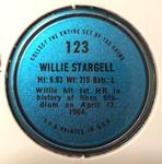 1971 Topps - Coins #123 Willie Stargell Back