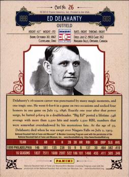 2012 Panini Cooperstown - Crystal Collection Red #26 Ed Delahanty Back