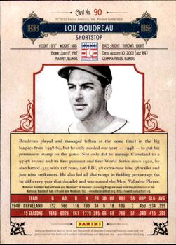2012 Panini Cooperstown - Crystal Collection Red #90 Lou Boudreau Back