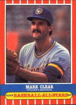 1987 Fleer Baseball All-Stars #9 Mark Clear Front