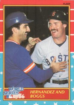 1987 Fleer - World Series #2 Hernandez and Boggs Front
