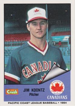 1984 Cramer Vancouver Canadians #45 Jim Koontz Front