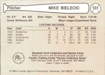 1984 Cramer Hawaii Islanders #131 Mike Bielecki Back