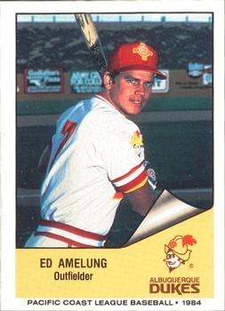 1984 Cramer Albuquerque Dukes #163 Ed Amelung Front