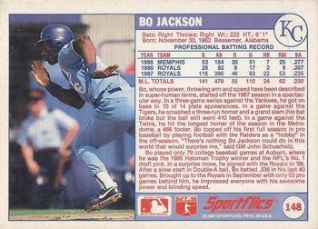 1988 Sportflics #148 Bo Jackson Back