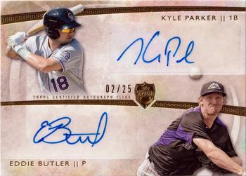 2014 Topps Supreme - Dual Autographs #DA-PB Kyle Parker / Eddie Butler Front