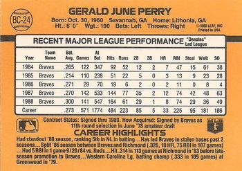 1989 Donruss - Bonus MVP's #BC-24 Gerald Perry Back