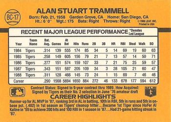 1989 Donruss - Bonus MVP's #BC-17 Alan Trammell Back