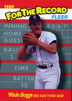 1989 Fleer - For the Record #1 Wade Boggs Front