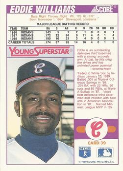 1989 Score Young Superstars 2 #39 Eddie Williams Back