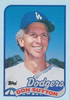 1989 Topps - Wax Box Bottom Panels Singles #N Don Sutton Front
