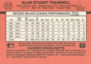 1990 Donruss - Bonus MVP's #BC-26 Alan Trammell Back