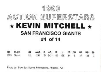 1990 Blue Sox Action Superstars (unlicensed) #4 Kevin Mitchell Back