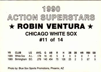 1990 Blue Sox Action Superstars (unlicensed) #11 Robin Ventura Back