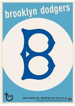 2014 Topps Throwback Team Logo Collection Baseball Wall Art #4 Brooklyn Dodgers Front