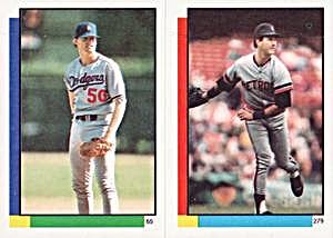 1990 Topps Stickers #65 / 279 Jay Howell / Fred Lynn Front