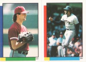 1990 Topps Stickers #121 / 262 Roger McDowell / Lee Smith Front