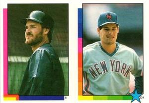 1990 Topps Stickers #8 / 324 Wade Boggs / Gregg Jefferies Front