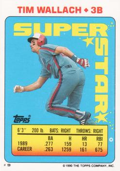 1990 Topps Stickers - Super Star Backs #9 Tim Wallach Front