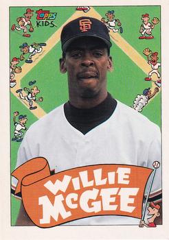 1992 Topps Kids #61 Willie McGee Front