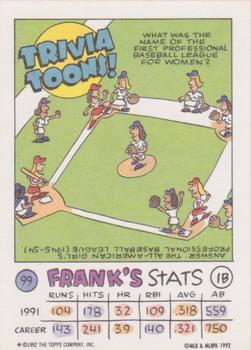 1992 Topps Kids #99 Frank Thomas Back