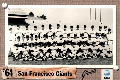 1992 AT&T San Francisco Giants Postcards #NNO 1964 Team Photo Front
